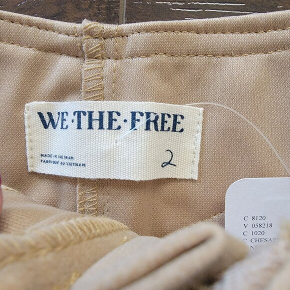 Free People Sierra Mini Skirt Womens 2 Beige Suede Country Western Boho Festival - Picture 4 of 8